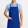 Delantal clásico de cocina azul rey para hombre