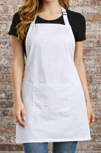 delantal de cocina blanco con pasador ajustable gastronomia