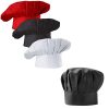gorros de cocina para chef de color negro ,blanco,rojos fabricados por mundo del delantal