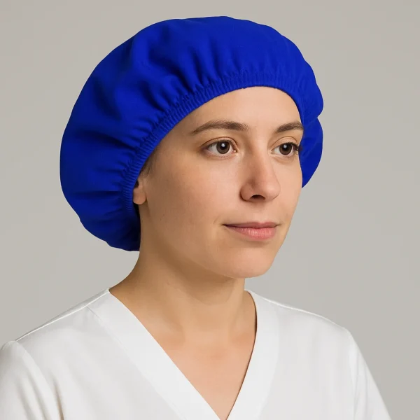 cofuia de tela reutilizable color azul rey fabricada por mundo del delantal