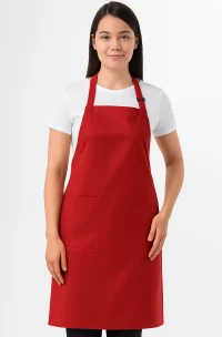 delantal de cocina rojo