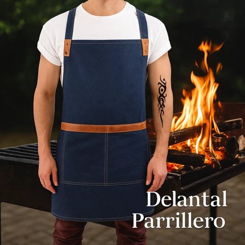 Delantal parrillero resistente para asados y barbacoas