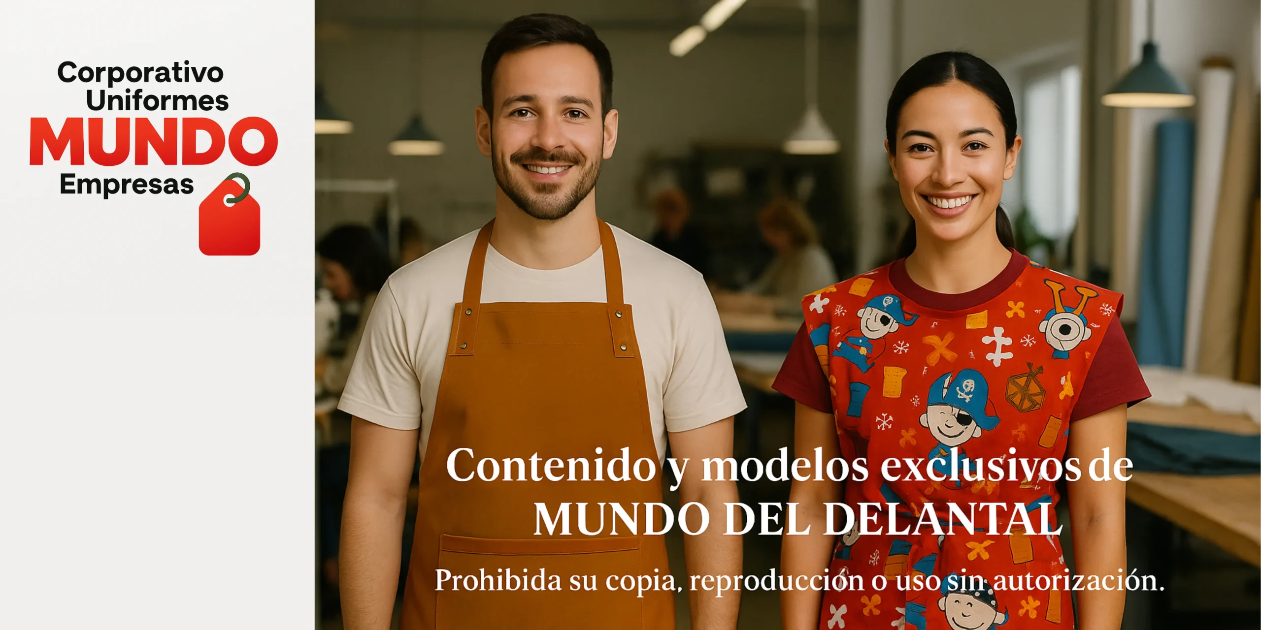 delantales originales de mundo del delantal para restaurantes empresas cafeterias clinicas.