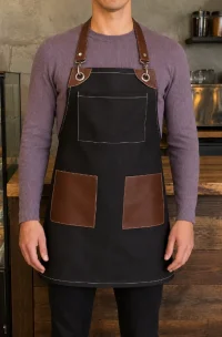 pechera parrillera con cuero