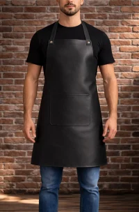 pechera pu simil cuero cuerina ecocuero color negro