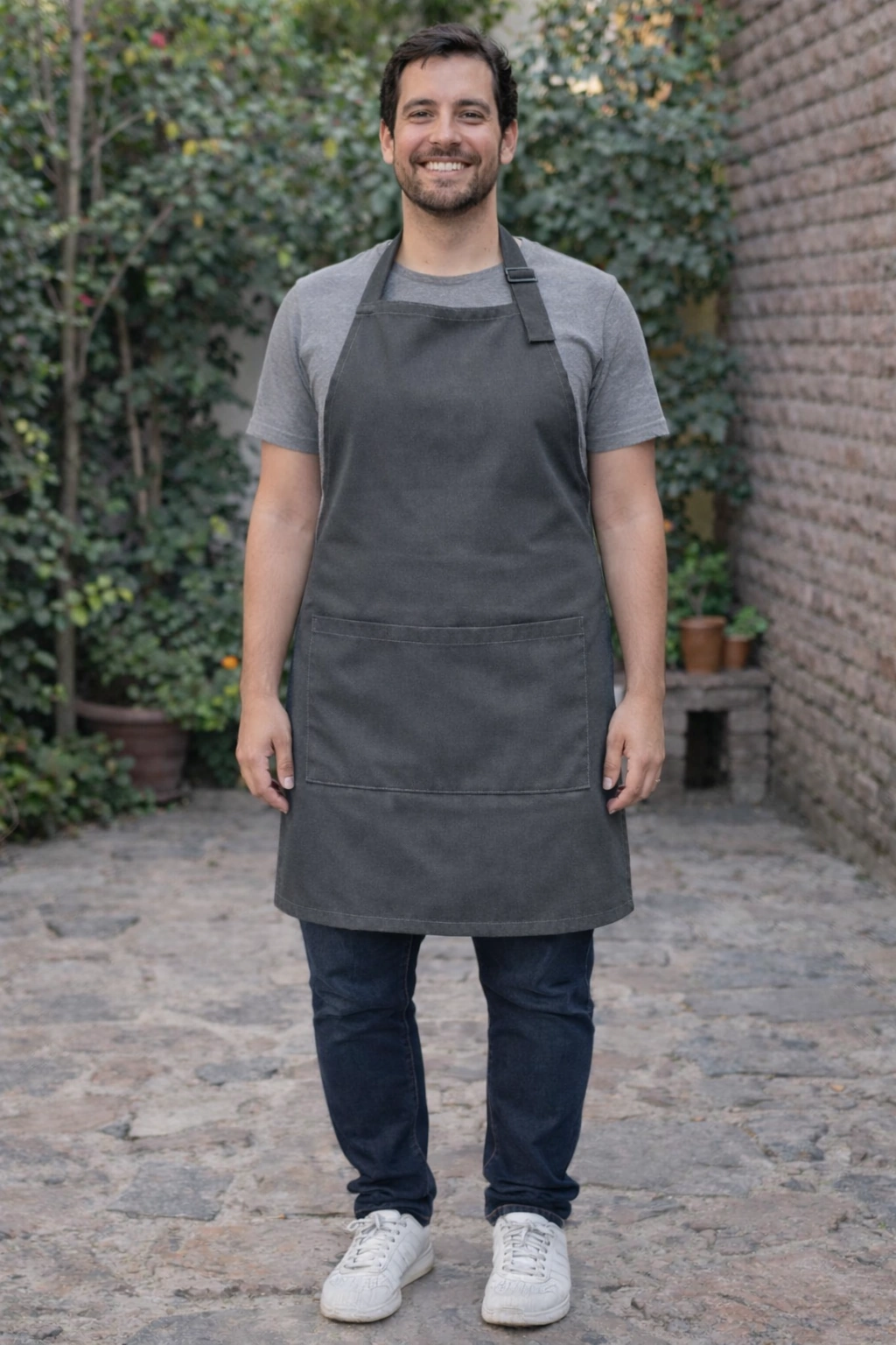 delantal_hombre delanytal gris para hombre