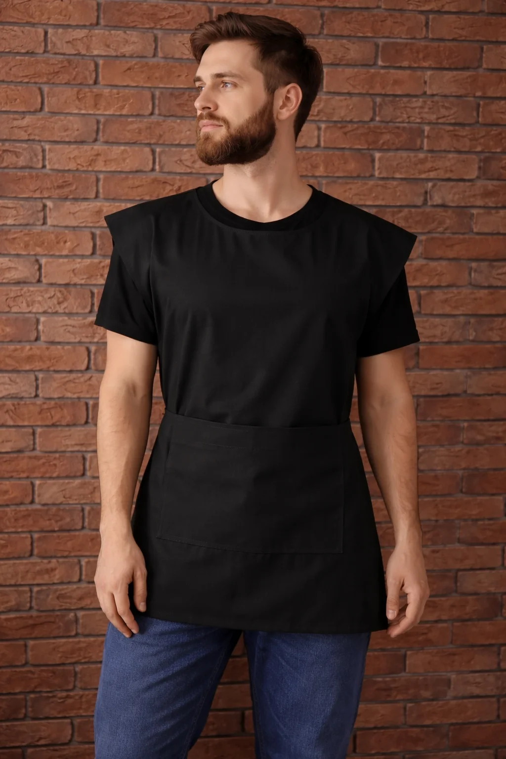 delantal-antiacido-antifluido-negra Delantal para hombre antiacido antifluido super pro de mundo del delantal