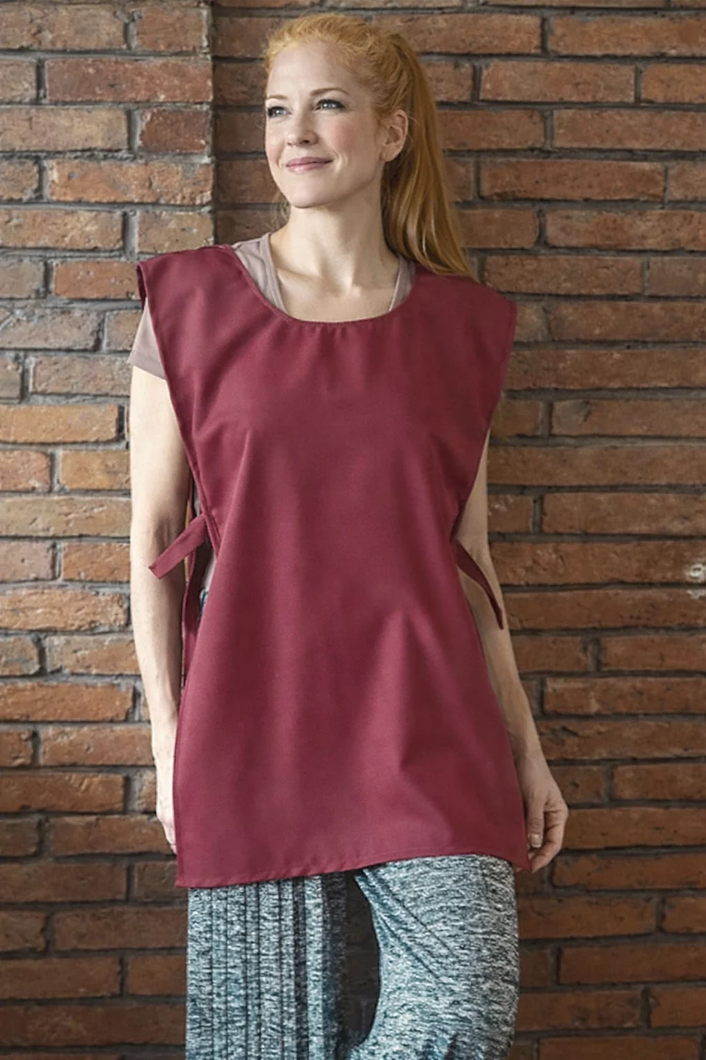 delantal-sin-mangas-para-trabajos delantal sin mangas ajuste amarras a los lados para trabajo