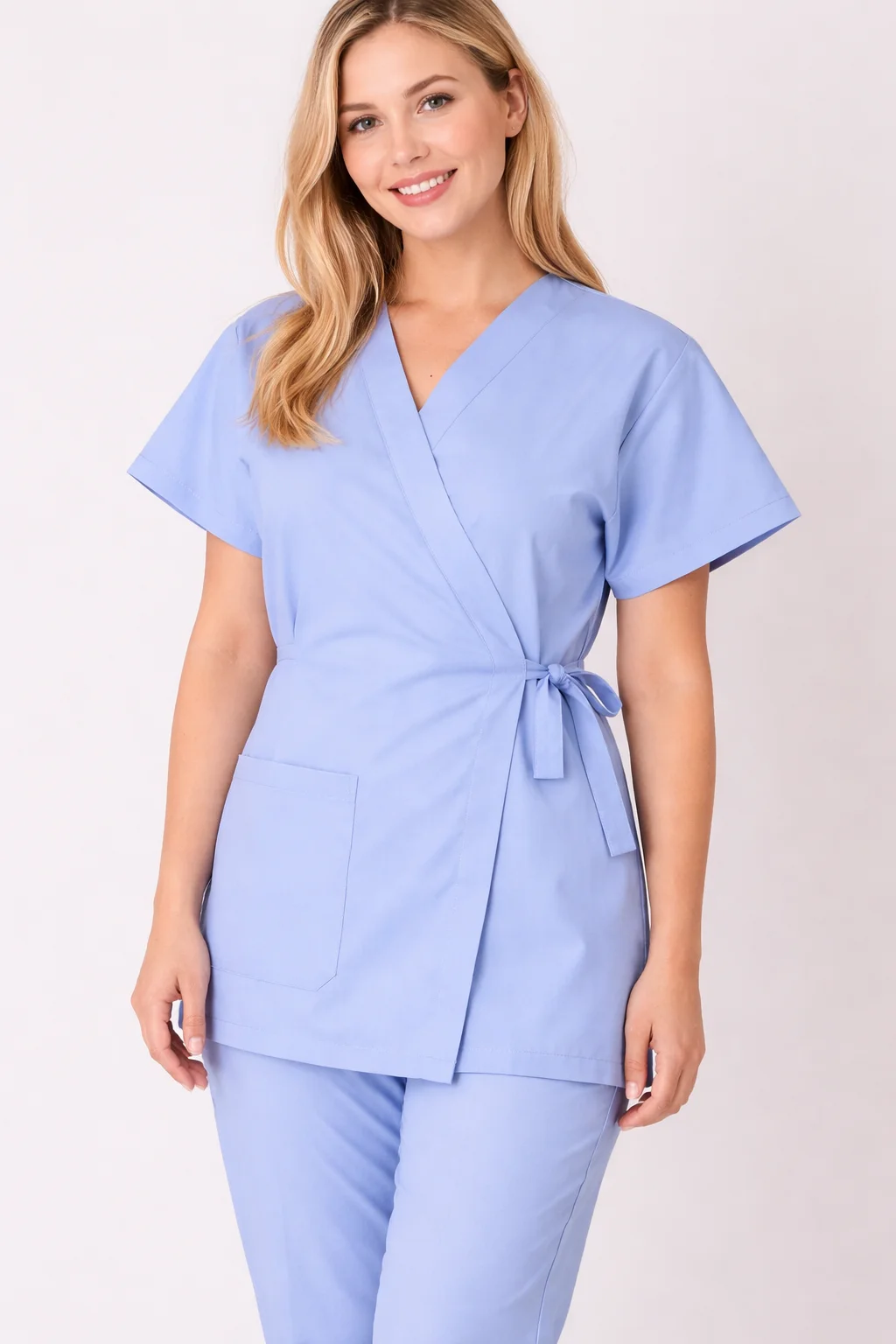 kimono-celeste kimono celeste para esteticas o clinicas