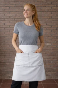 mandil blanco moderno