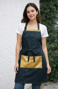 delantal para mujer linea dorado