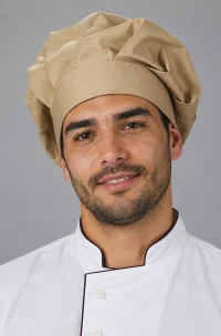Gorro champiñon beige hombre para cocina y restaurantes mundo del delantal