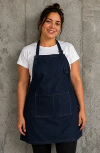 Pechera de mezclilla para mujer azul por mayor en mundo del delantal